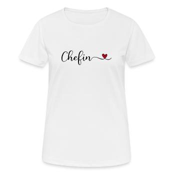 Chefin - Frauen T-Shirt atmungsaktiv - Weiß - Vorne - AI Model Female 172 dark (172cm)