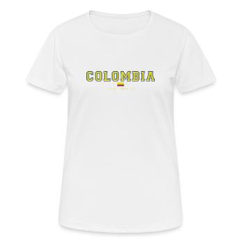 Colombia College Style Flag Look - Women's Breathable T-Shirt - white - Front - AI Model Female 172 dark (172cm)