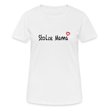 Stolze Mama Muttertag  - Frauen T-Shirt atmungsaktiv - Weiß - Vorne - AI Model Female 172 dark (172cm)