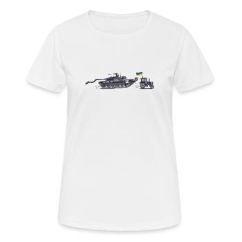 Ukraine Tractor Brigade - Women's Breathable T-Shirt - white - Front - AI Model Female 172 dark (172cm)