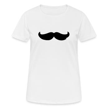 Beard Mustache - Women's Breathable T-Shirt - white - Front - AI Model Female 172 dark (172cm)