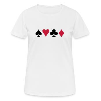 Poker (V) - Women's Breathable T-Shirt - white - Front - AI Model Female 172 dark (172cm)