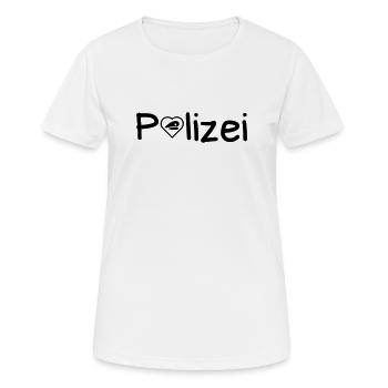 Polizei Liebe Polizist Polizisten Cops Geschenk - Frauen T-Shirt atmungsaktiv - Weiß - Vorne - AI Model Female 172 dark (172cm)