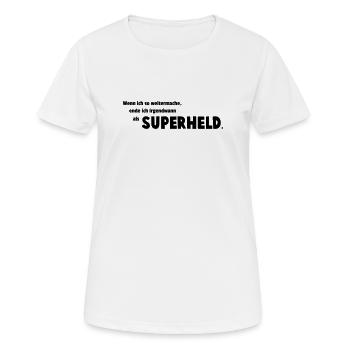 Superhero - Women's Breathable T-Shirt - white - Front - AI Model Female 172 dark (172cm)
