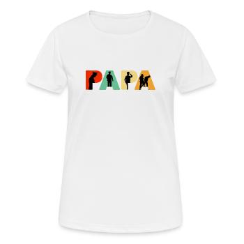 Papa Police Officer Law Enforcement Silhouette - Women's Breathable T-Shirt - white - Front - AI Model Female 172 dark (172cm)