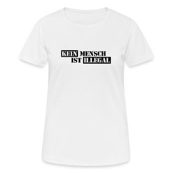 No One Is Illegal - Migration - Illegality - Women's Breathable T-Shirt - white - Front - AI Model Female 172 dark (172cm)