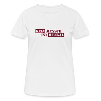 No One Is Illegal - Migration - Illegality - Women's Breathable T-Shirt - white - Front - AI Model Female 172 dark (172cm)