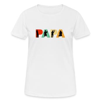Papa Plumber Retro Tradesman Silhouette Design - T-shirt respirant Femme - blanc - Devant - AI Model Female 172 dark (172cm)
