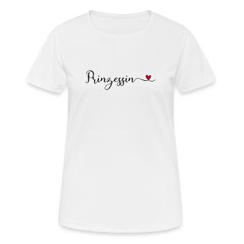 Prinzessin - Frauen T-Shirt atmungsaktiv - Weiß - Vorne - AI Model Female 172 dark (172cm)
