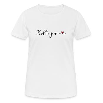 Kollegin mit Herz - Frauen T-Shirt atmungsaktiv - Weiß - Vorne - AI Model Female 172 dark (172cm)