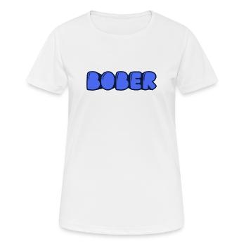 Bober - Frauen T-Shirt atmungsaktiv - Weiß - Vorne - AI Model Female 172 dark (172cm)