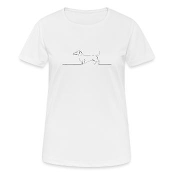 Dachshund Dachshund One Line Art - Women's Breathable T-Shirt - white - Front - AI Model Female 172 dark (172cm)