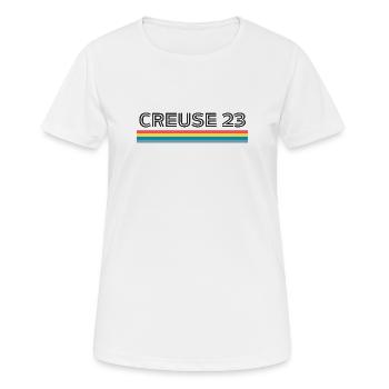 Creuse 23 T-Shirt Cadeau Humour - T-shirt respirant Femme - blanc - Devant - AI Model Female 172 dark (172cm)