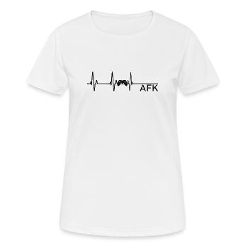 GamingPulse - Frauen T-Shirt atmungsaktiv - Weiß - Vorne - AI Model Female 172 dark (172cm)