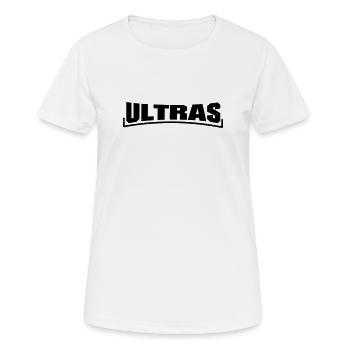 ULTRAS - Frauen T-Shirt atmungsaktiv - Weiß - Vorne - AI Model Female 172 dark (172cm)