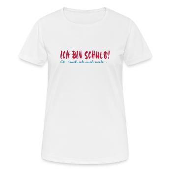 Ich bin Schuld - Frauen T-Shirt atmungsaktiv - Weiß - Vorne - AI Model Female 172 dark (172cm)