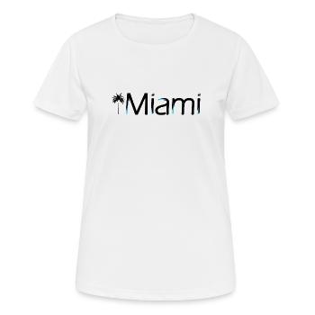 Miami - Frauen T-Shirt atmungsaktiv - Weiß - Vorne - AI Model Female 172 dark (172cm)
