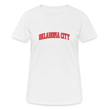Oklahoma City Varsity Lettering - Women's Breathable T-Shirt - white - Front - AI Model Female 172 dark (172cm)