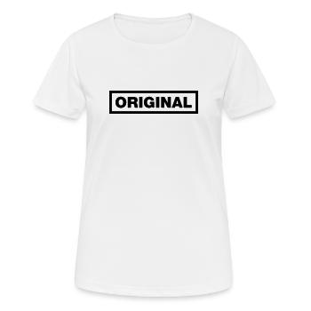Das echte Original - Frauen T-Shirt atmungsaktiv - Weiß - Vorne - AI Model Female 172 dark (172cm)