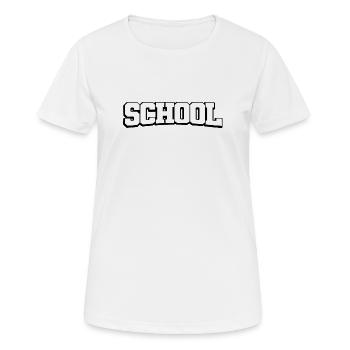 École - Le design de l’école dans le design du lycée - T-shirt respirant Femme - blanc - Devant - AI Model Female 172 dark (172cm)