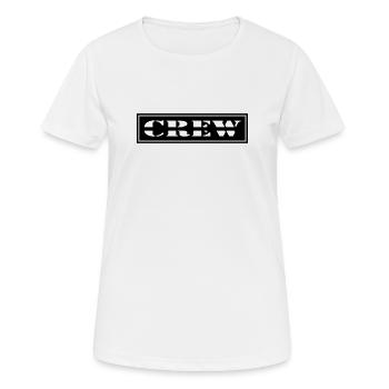 Crew design in patch format - Women's Breathable T-Shirt - white - Front - AI Model Female 172 dark (172cm)