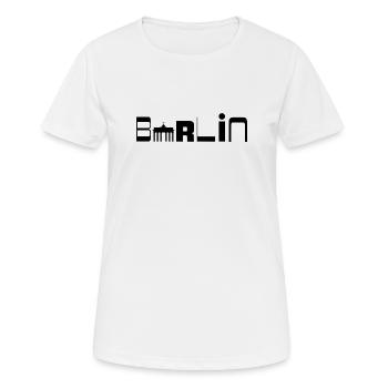Style urbain berlinoise – Conception minimale de la ville - T-shirt respirant Femme - blanc - Devant - AI Model Female 172 dark (172cm)