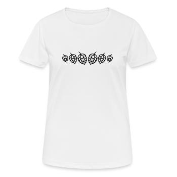 Hopfen Knospen Gerste Symbol - Frauen T-Shirt atmungsaktiv - Weiß - Vorne - AI Model Female 172 dark (172cm)