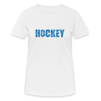Hockey Eishockey - Frauen T-Shirt atmungsaktiv - Weiß - Vorne - AI Model Female 172 dark (172cm)
