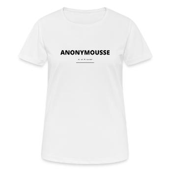 Anonymousse (ni vu ni connu) - T-shirt respirant Femme - blanc - Devant - AI Model Female 172 dark (172cm)