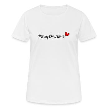 FROHE WEIHNACHTEN. WEIHNACHTEN. FROHE WEIHNACHTEN. NEUJAHRSTAG. - Frauen T-Shirt atmungsaktiv - Weiß - Vorne - AI Model Female 172 dark (172cm)