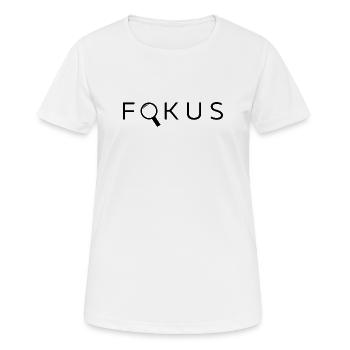 FOKUS Lupe - Frauen T-Shirt atmungsaktiv - Weiß - Vorne - AI Model Female 172 dark (172cm)