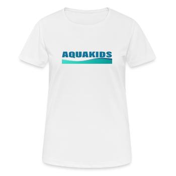 AQUAKIDS - Frauen T-Shirt atmungsaktiv - Weiß - Vorne - AI Model Female 172 dark (172cm)