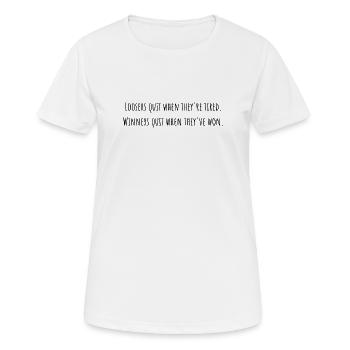 Perdant-gagnant - T-shirt respirant Femme - blanc - Devant - AI Model Female 172 dark (172cm)