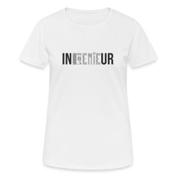 Ingénieur GÉNIE - Génie mécanique drôle - T-shirt respirant Femme - blanc - Devant - AI Model Female 172 dark (172cm)