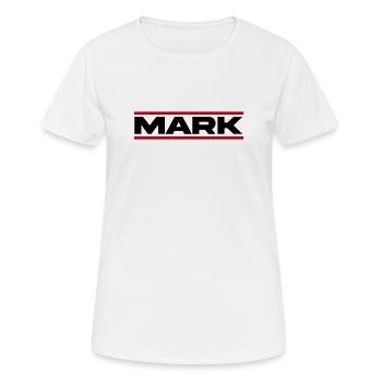 Mark Geschenk  - Frauen T-Shirt atmungsaktiv - Weiß - Vorne - AI Model Female 172 dark (172cm)