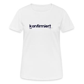 Confirmation 2026 – Chemise moderne Gift I - T-shirt respirant Femme - blanc - Devant - AI Model Female 172 dark (172cm)