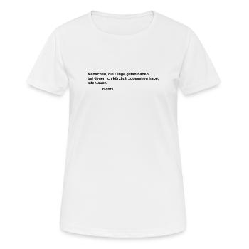 Également fait - T-shirt respirant Femme - blanc - Devant - AI Model Female 172 dark (172cm)