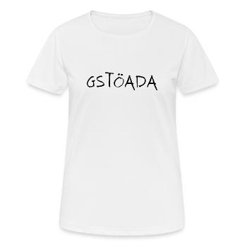 Gstöada - Frauen T-Shirt atmungsaktiv - Weiß - Vorne - AI Model Female 172 dark (172cm)