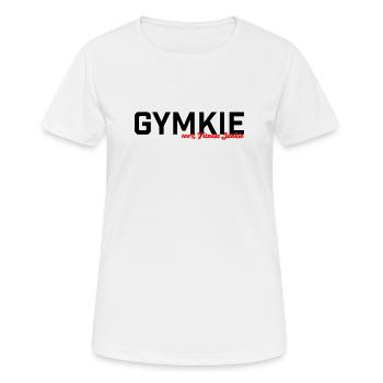 Gymkie Fitness Junkie Gym Sport Shirt - T-shirt respirant Femme - blanc - Devant - AI Model Female 172 dark (172cm)