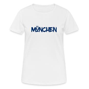 München - Bayern - Isar - Frauenkirche - Prater - Frauen T-Shirt atmungsaktiv - Weiß - Vorne - AI Model Female 172 dark (172cm)