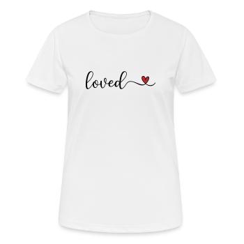 aimé - T-shirt respirant Femme - blanc - Devant - AI Model Female 172 dark (172cm)
