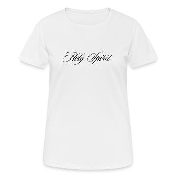 Esprit Saint, Esprit Cursive, Calligraphie - T-shirt respirant Femme - blanc - Devant - AI Model Female 172 dark (172cm)
