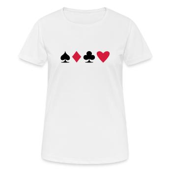 Poker Suit - Women's Breathable T-Shirt - white - Front - AI Model Female 172 dark (172cm)