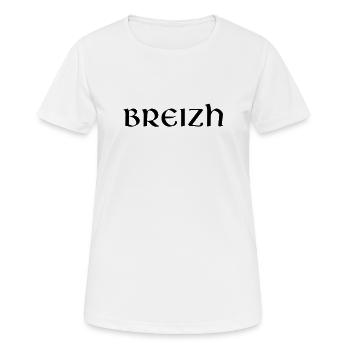 breizh - Frauen T-Shirt atmungsaktiv - Weiß - Vorne - AI Model Female 172 dark (172cm)