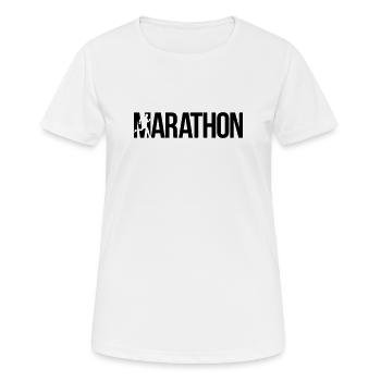 marathon - Frauen T-Shirt atmungsaktiv - Weiß - Vorne - AI Model Female 172 dark (172cm)