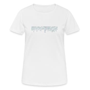 Pilote militaire Alphabet - T-shirt respirant Femme - blanc - Devant - AI Model Female 172 dark (172cm)