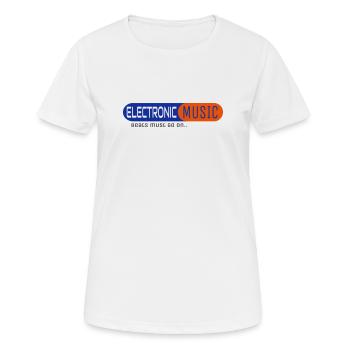 Electronic Music - Women's Breathable T-Shirt - white - Front - AI Model Female 172 dark (172cm)