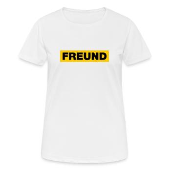 Freund - Frauen T-Shirt atmungsaktiv - Weiß - Vorne - AI Model Female 172 dark (172cm)