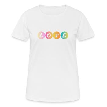 Amour - Amour - Ti amo - T-shirt respirant Femme - blanc - Devant - AI Model Female 172 dark (172cm)
