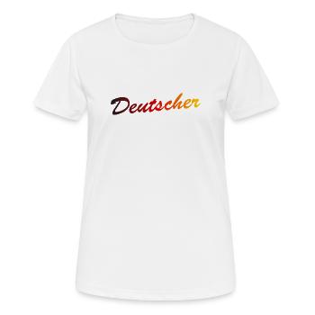 Deutscher - Frauen T-Shirt atmungsaktiv - Weiß - Vorne - AI Model Female 172 dark (172cm)